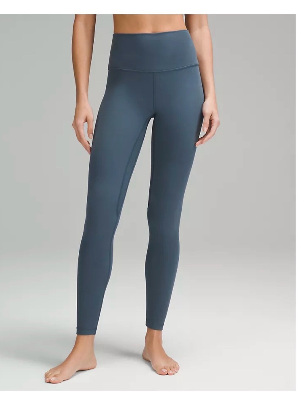 High-Waisted Lululemon Align Leggings in iron blue 28”